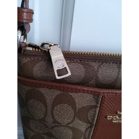 Coach Kitt messenger bag signature monogram Jacquard polished pebbled leather - Picture 4 of 10